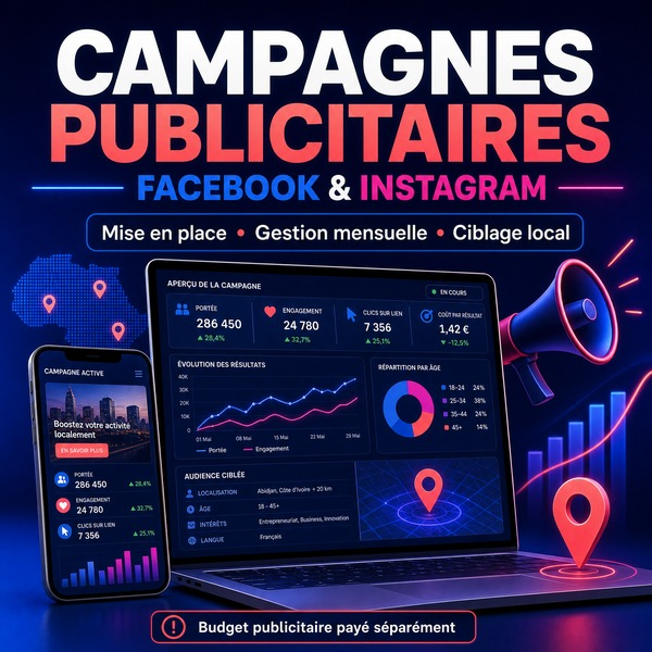 Visuel de Campagnes publicitaires Facebook & Instagram