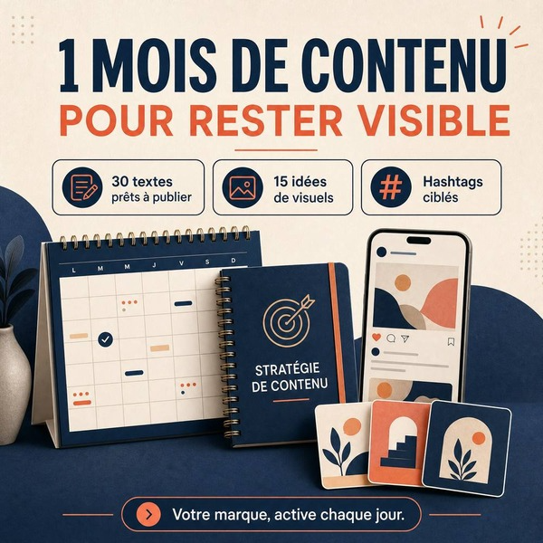 Visuel de Pack contenus 30 jours